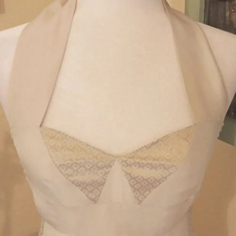 NWT Diane Von Furstenberg Cream Backless Dress